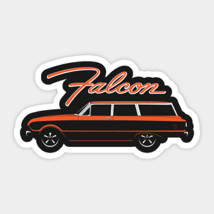 Orange 63 Falcon 2 Door Wagon Sticker